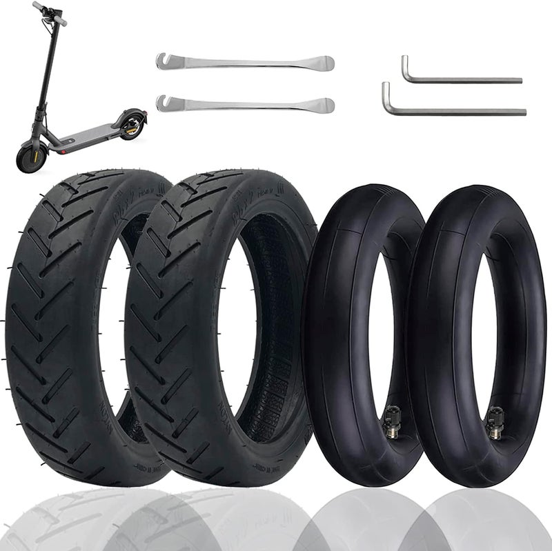 Cooryda 8.5'' Tire&Tube,8 1/2×2 Electric Scooter Tire Replacement Wheels for Gotrax Gxl V2/Xiaomi M365,8.5x2 Spare Wheel Tires for Front Rear Replacement Tires Durable Butyl Rubber Tire（2inner+2outer） - Image 1